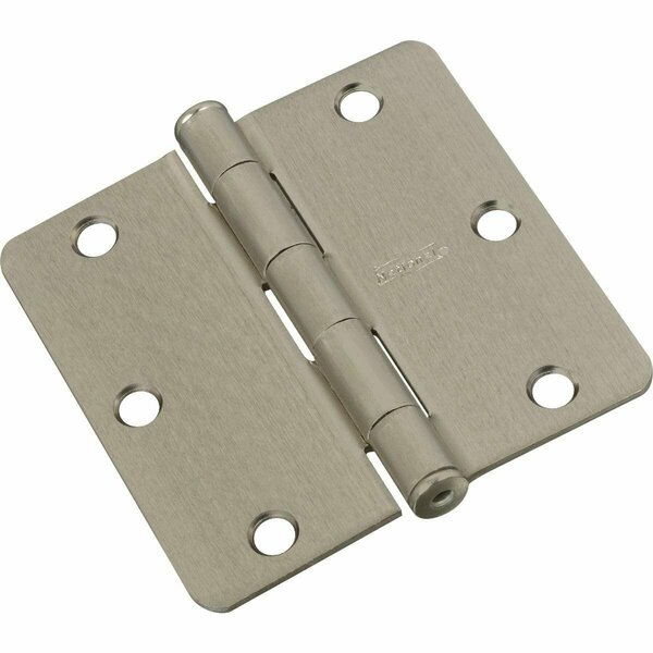 National 3 In. Satin Nickel 1/4 In. Radius Door Hinge N830247